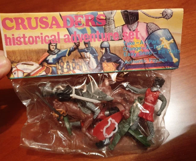 Lot De Soldats Jouets Vintage – Blisters Timpo Swoppets, Made In Hong Kong
