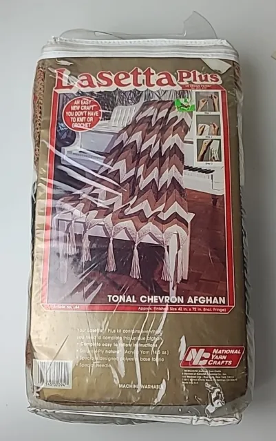 Kit artesanal vintage Lasetta Plus tonal Chevron hilo afgano nuevo