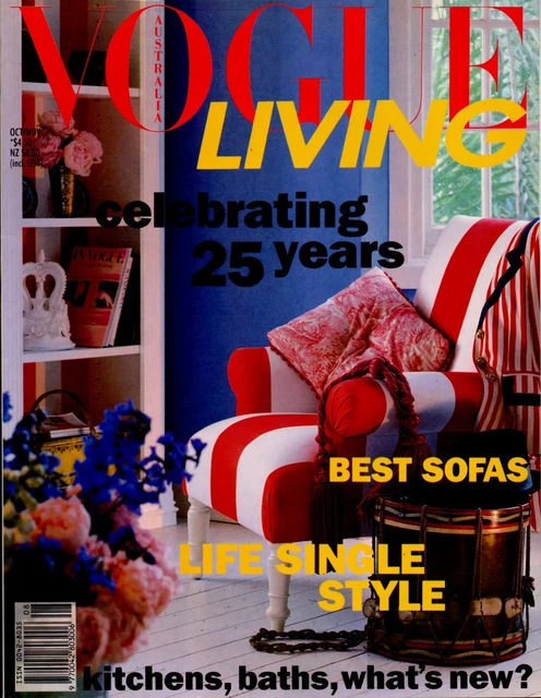 VOGUE LIVING AUSTRALIA - October/November 1992 - rare 1990s home