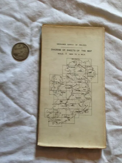 BANTRY - Ordnance Survey Map Ireland, Half Inch to Mile, 30x21, Dublin 1913 Rare 3