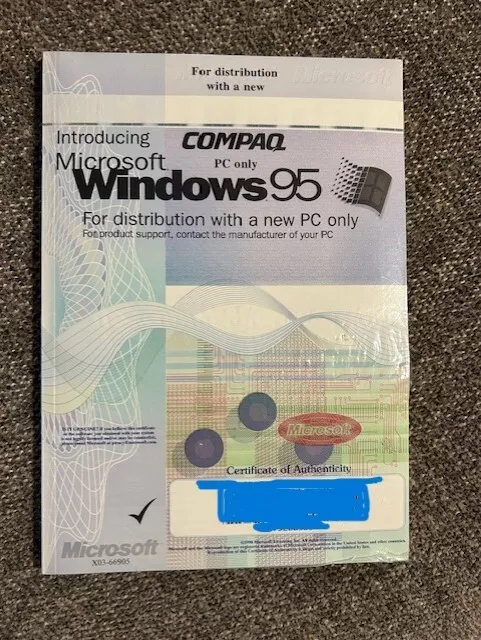 Microsoft Windows 95 sealed