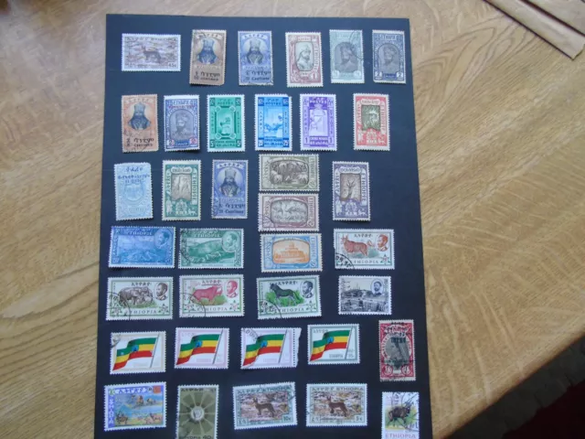 Ethiopia - selection of 82 used stamps (see pics)