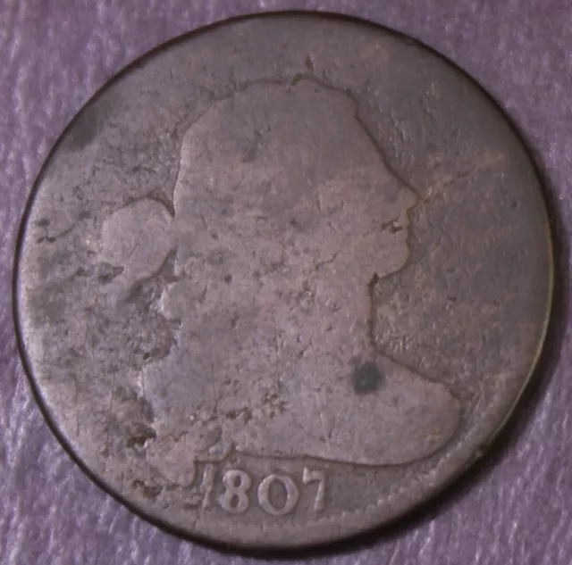 1807 Draped Bust Large Cent  Strong Date Lot 4628