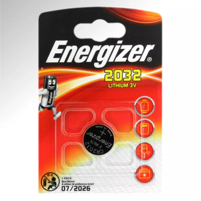 Energizer 3V Lithium Knopf Zellen Blister 3 Volt Uhren Batterien Uhr CR Serie Li