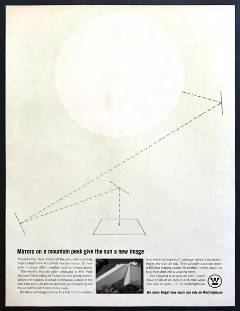 1964 Kitt Peak National Observatory Tucson photo Westinghouse vintage print ad