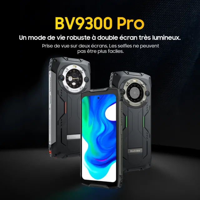 15080mAh Blackview Téléphone Portable Robuste BV9300 PRO 16+256Go Android 13 NFC 3