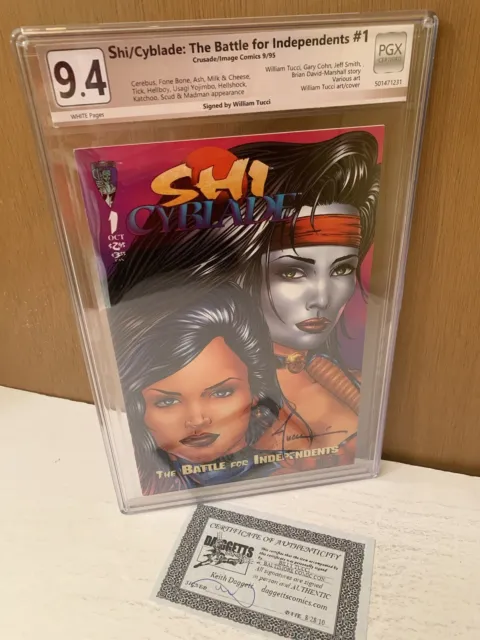 Shi Cyblade Battle For Independents 1 PGX 9.4🔥SIGNED Tucci🔥1995 Hellboy🔥CGC