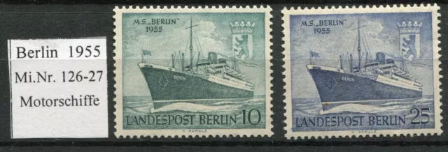 1955 Bundespost Berlin - MiNr. 126-127 Motorschiff Berlin - postfrisch **