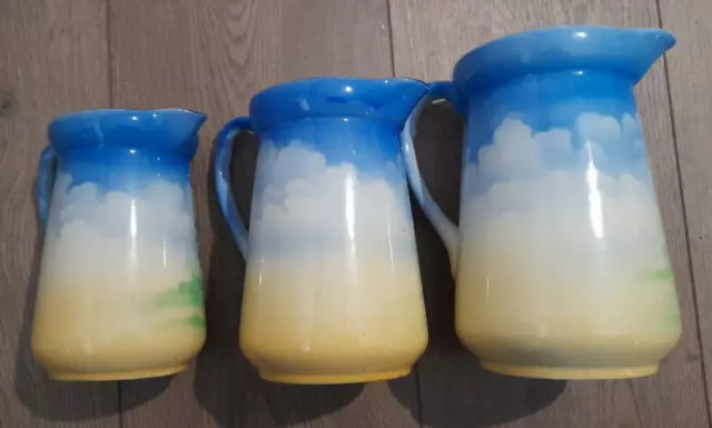 set of 3 decorative jugs - welsh dresser, display, collectable, retro, vintage, 2