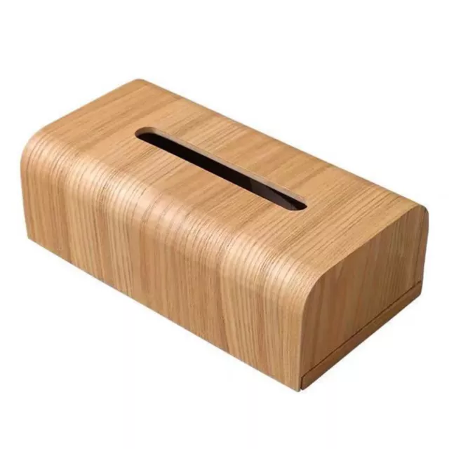 Funda de caja de tejido facial de madera para decoración de coche de oficina en casa