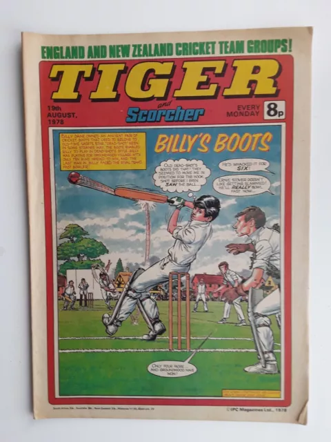 Tiger & Scorcher - 19th August 1978 - England & New Zealand Cricket Teams