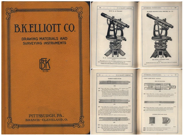 B.K. Elliott 1922 Catalogue of Surveying Instruments/Drawing Items-mjdtoolparts