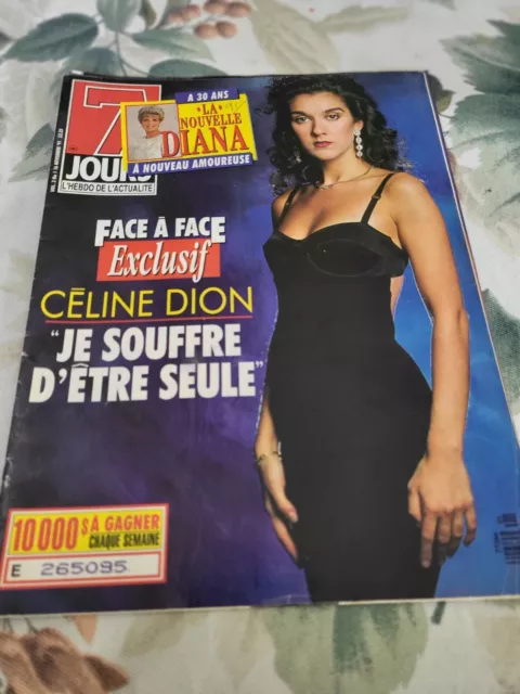 7 jours CELINE DION ON COVER NOVEMBER  1991  CLIPPING 7 PAGES
