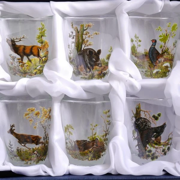 6 Piezas Aguardiente Vasos Juego" Corto " Con Colores Caza 2 CL Nuevo Regalo 3