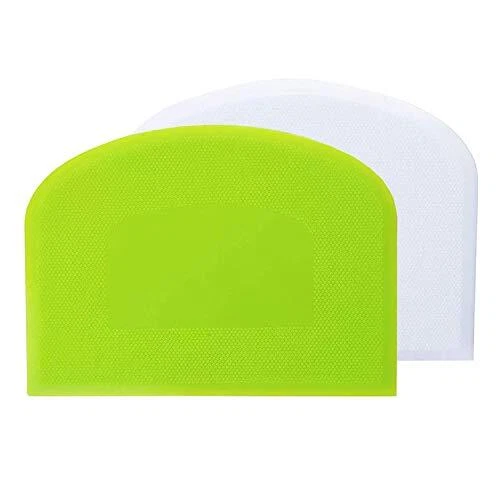 Ailiver Grattoir à Pâte en Plastique Corne PâtisserieCoupe pâte2 Pièces Plast...