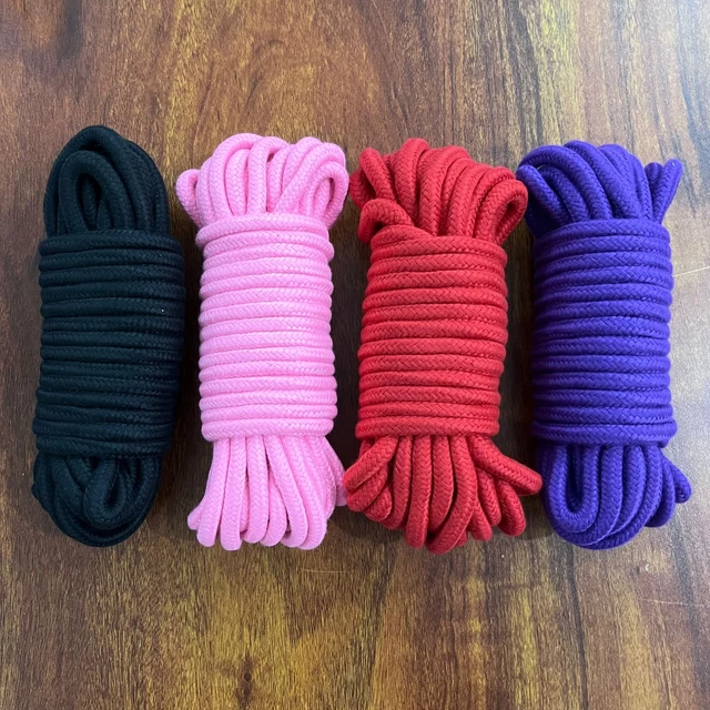 4 COLORS 10M/32FT Japanese Shibari Bondage Rope Soft Cotton Restraint ...