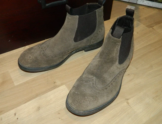 Stivali Chelsea comfort da uomo Geox Respira in pelle scamosciata taglia 7/41, Made in Italy