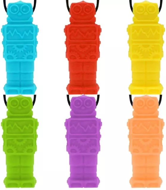 6 Pack Oral Motor Sensory Chewy Necklace Toy for Kids/Adult Autism ADHD Biting