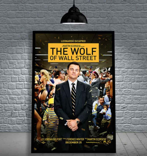 The Wolf Of Wall Street 2013 Framed Movie Poster Print Cinema A1 & 60X40Cm