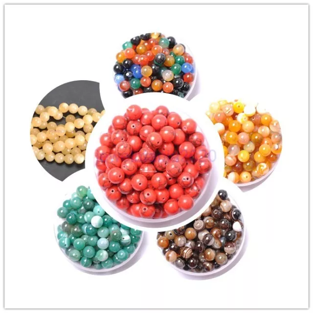 Wholesale Natural Gemstone Round Spacer Loose Beads 4MM 6MM 8MM 10MM 12MM