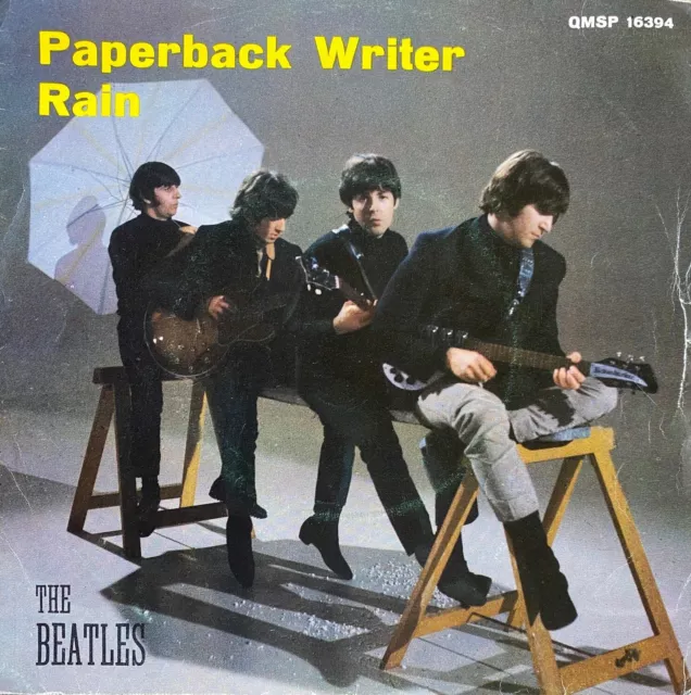 THE BEATLES 'PAPERBACK WRITER / RAIN'  7" ITALY ORIGINAL 45 QMSP 16394 w/PS