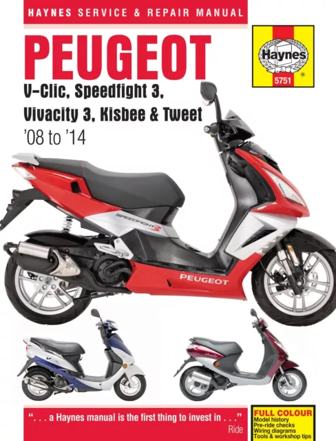 Peugeot V-Clic,Speedfight 3,Vivacity 3, Kisbee, Tweet (08-14) Haynes (Hardback)