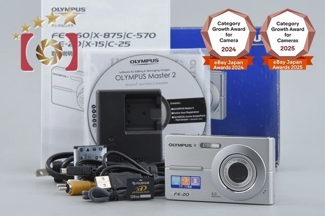 OLYMPUS CAMEDIA FE-20 Silver 8.0 MP Digital Camera w/ Box from