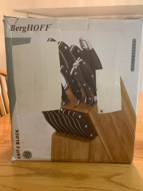 Juego de bloques de cuchillos de cubiertos forjados BergHOFF Essentials 20 piezas