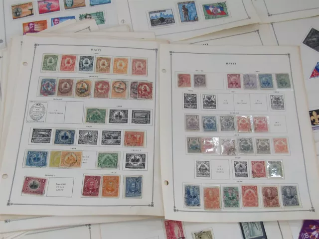 nystamps Haiti extensive much mint stamp error collection Scott album page m24op