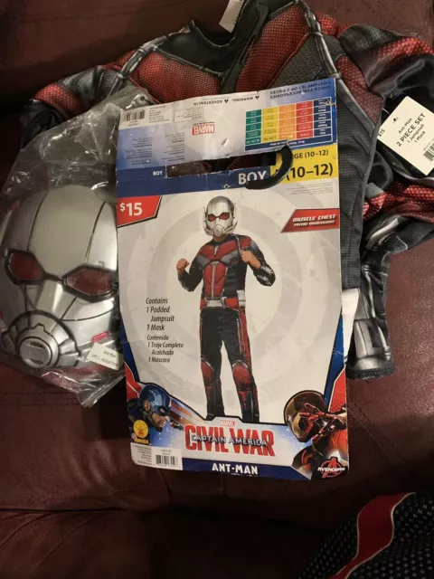 Marvel civil war captain America ANT-MAN Costume Boys L Rubies