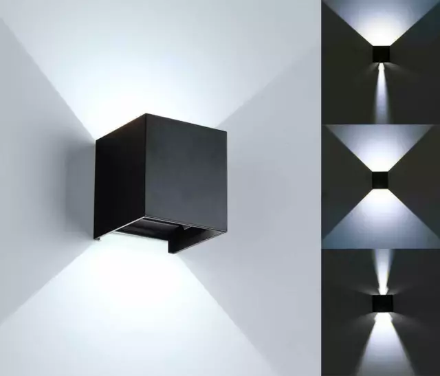 applique cubo led 12w da parete luce regolabile faro faretto plafoniera moderno