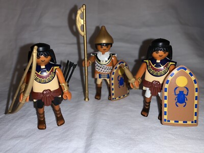 PLAYMOBIL EGYPTIANS SOLDIERS of pharaoh of Egypt pyramid set 5388 £5.98 ...