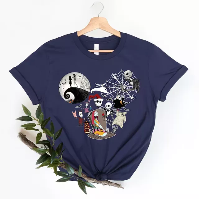 Vintage Nightmare Before Christmas Jack and Sally Halloween T-Shirt S-5XL