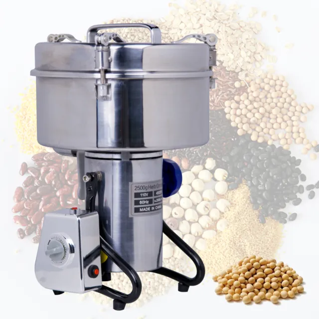 Hakka Electric Herb Grain Grinder 300g-2500g Cereal Mill High Speed Pulverizer