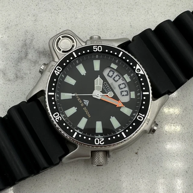 CITIZEN PROMASTER AQUALAND Ana/Digi Diver Japan Men's Quartz Watch C520