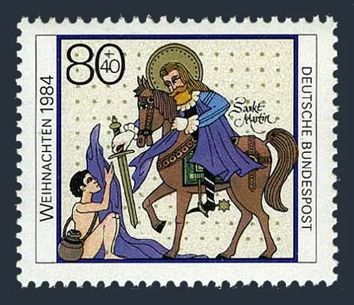 Germany B627,MNH.Michel 1232. Christmas 1984.St Martin horseback.