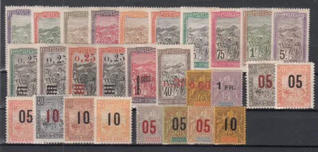Kk18272/ French Madagascar – 1908 / 1921 Mint / Unused Semi Modern Selection