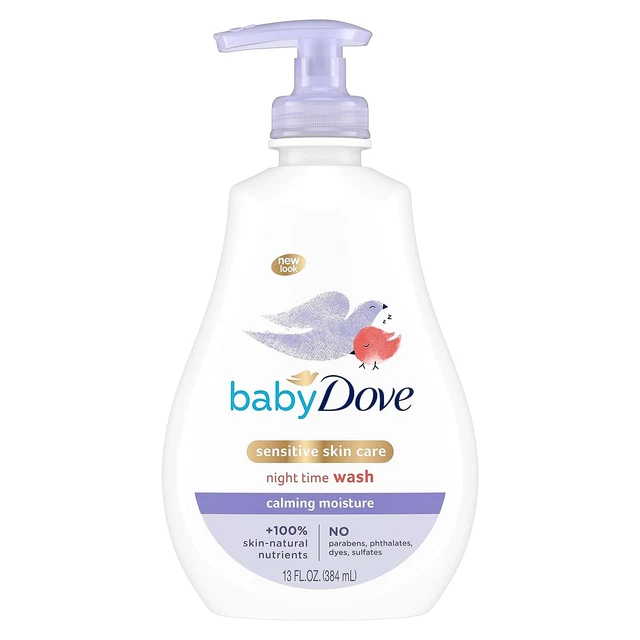 Baby Dove Sensitive Skin Care Baby Wash Calming Moisture for a Calming Baby Bath