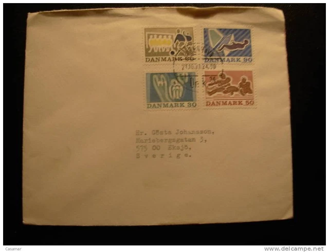 Denmark FDC 1971 SPORTS Complete Set Football Fußball Cover Umschlag Enveloppe