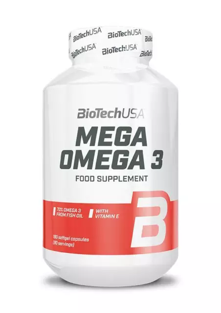 (139,30EUR/kg) Biotech USA - Mega Omega 3 180 Kapseln Dose