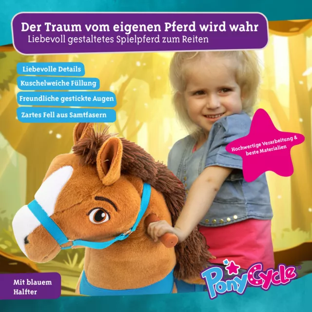 Ponycycle Amadeus Schaukelpferd Medium Pony auf Rollen Pferd Reitpferd 4-8 Jahre 3