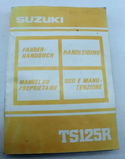 Manuale Utente per moto SUZUKI TS 125 R 1990 Per 1996