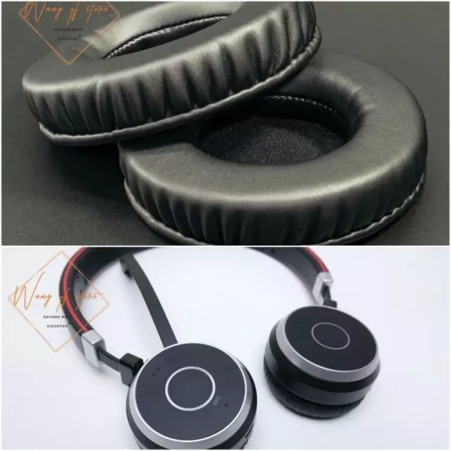 Soft Leather Ear Pads Foam Cushion EarMuff For Jabra Evolve 65 Headphone