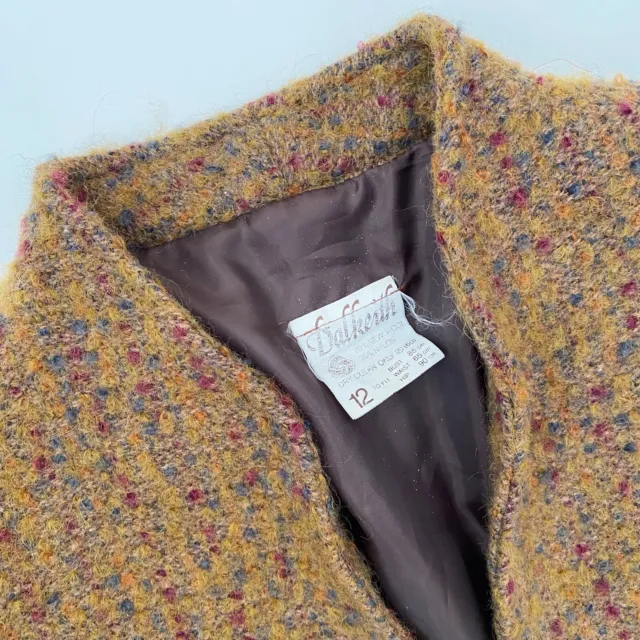 Vintage Dalkeith Wool-Blend Blazer Jacket/Coat Retro Suit Winter 60s/70s M 10-12 3