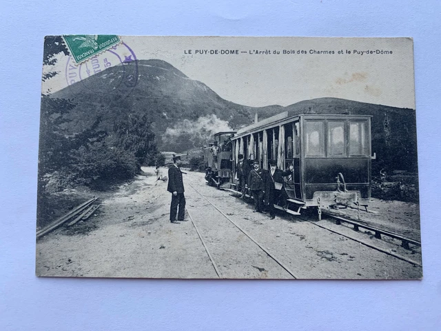  Carte Postale Ancienne Arret Du Bois Des Charmes Puy du Dome  Métre  Année 1908