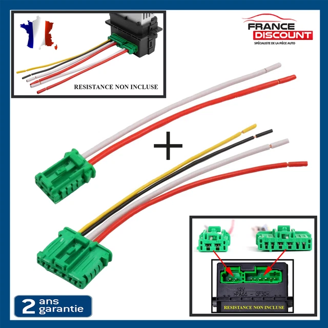 Fil connecteur résistance ventilateur de chauffage 6450EP 6450.EP prévu  pour 206