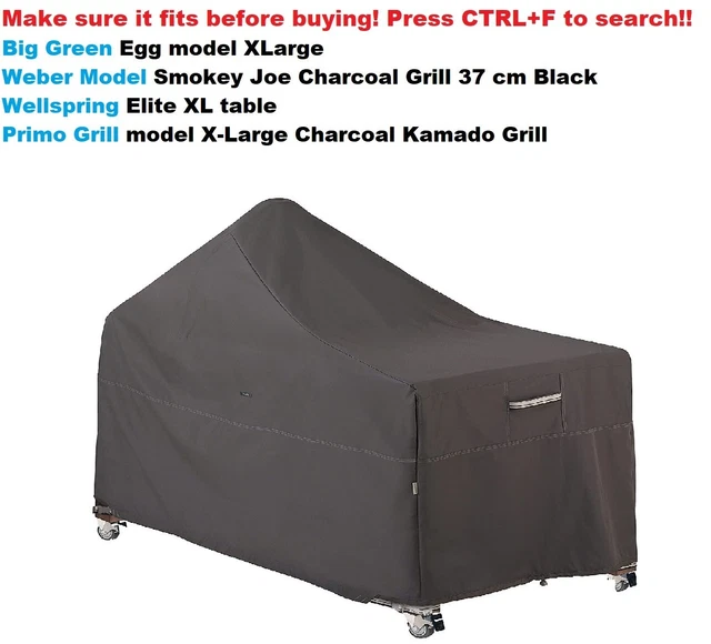 Water-Resistant 60" Ceramic BBQ Grill Cover Fit For All Brands Listed