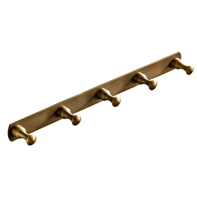 Antique Bathroom Hook Brass Vintage Row Hook Coat Hooks R2E7