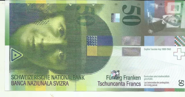 Switzerland 50 Franken 2002  P 71. Unc Condition. 8Rw 24Nov