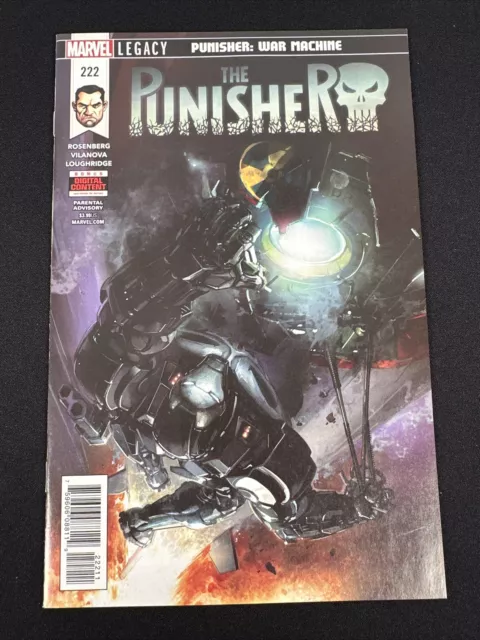 Punisher (2018) #222 Clayton Crain Cover War Machine Guiu Vilanova Art NM